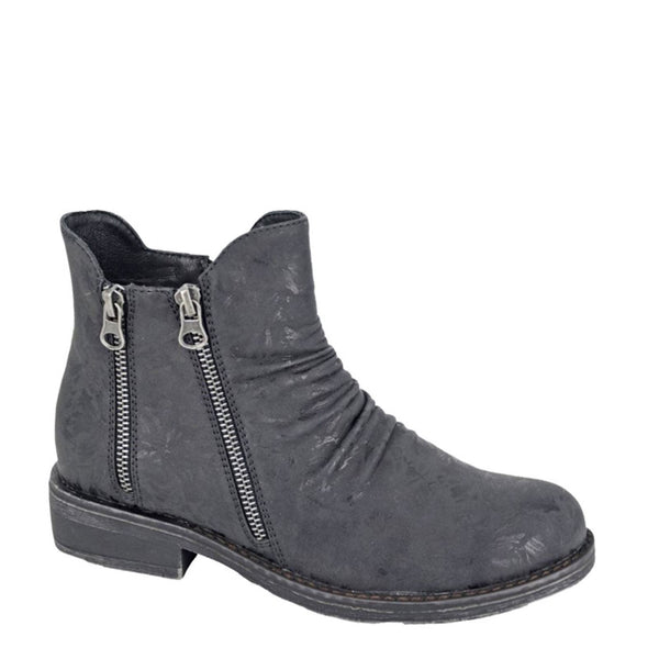 Cipriata Agatina 3 Zip Flower Printed Fashion Ankle Boots