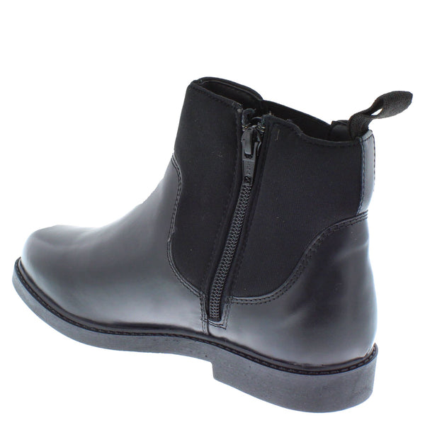 Frank James Epsom Boys Leather Neoprene Zip Up Chelsea Boots