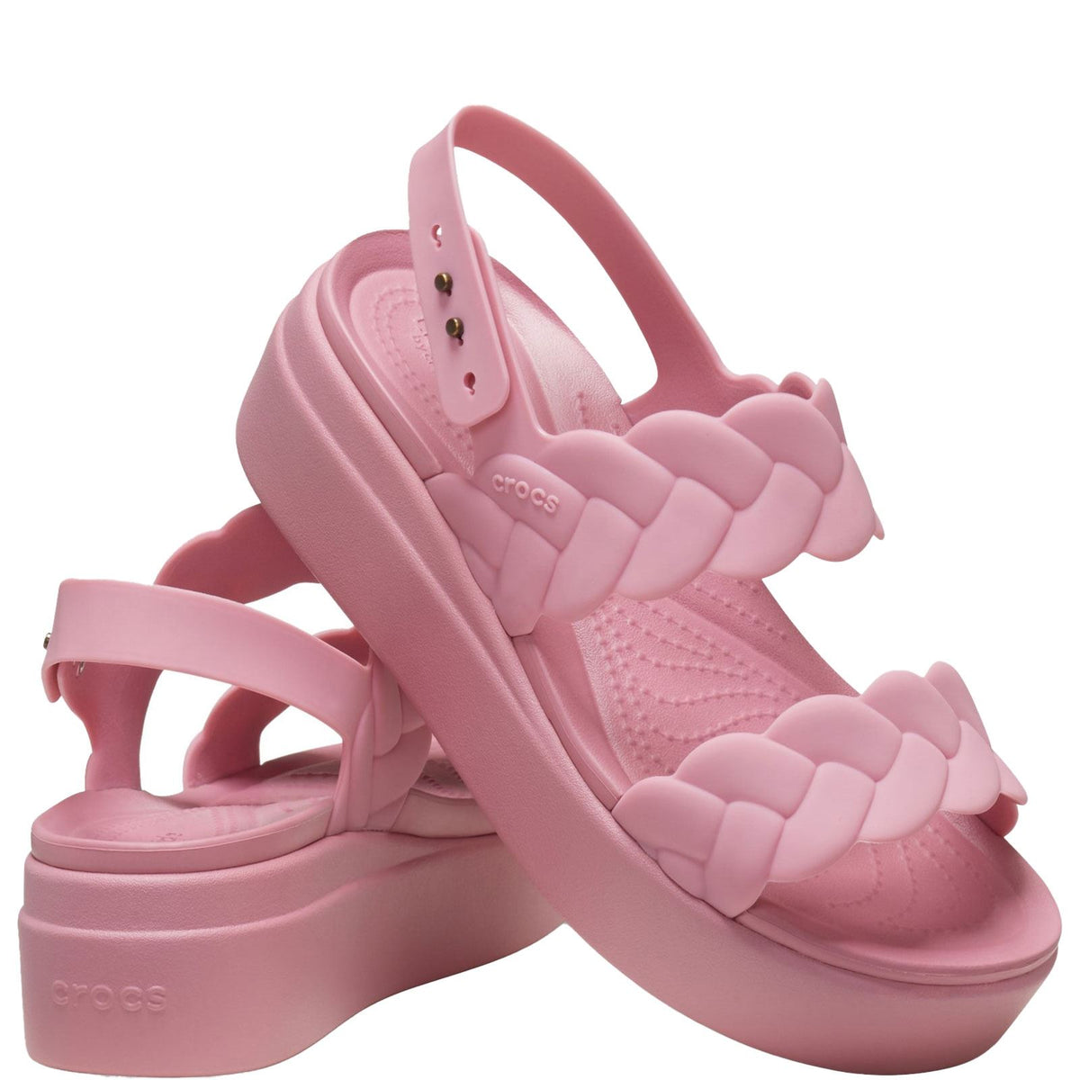 Crocs Brooklyn Women's Woven Low Wedge Sandals