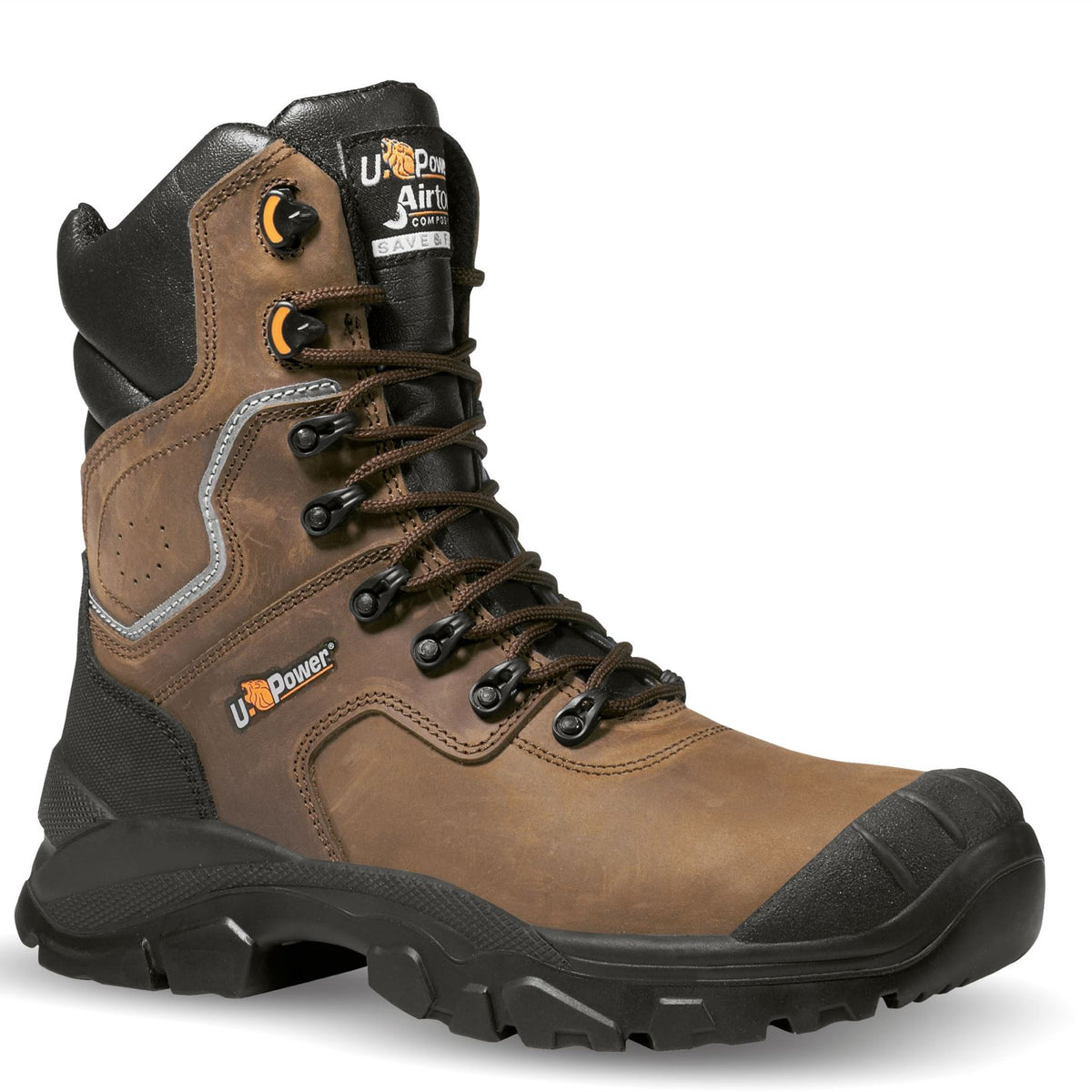 U-Power Calgary Metal Free High Leg Toecap Midsole Leather Safety Work Boots