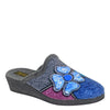 Sleepers Kimberly Flower Trim Mule Slippers