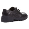 Geox Girls School Black Lace up J Casey G. N Shoes