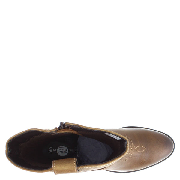 HX London Dallas Women's Leather Mid-Calf Cowboy Boots