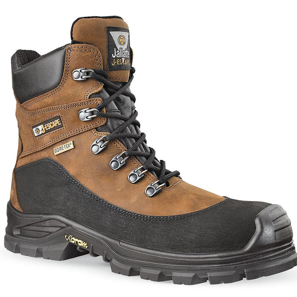 Jallatte Jalacer S3 Brown Leather Gore-Tex Vibram Safety Toecap Midsole Mens Boots