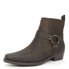 Wrangler Tex Strap Mid Cowboy Western Pull On Chelsea Leather Boots