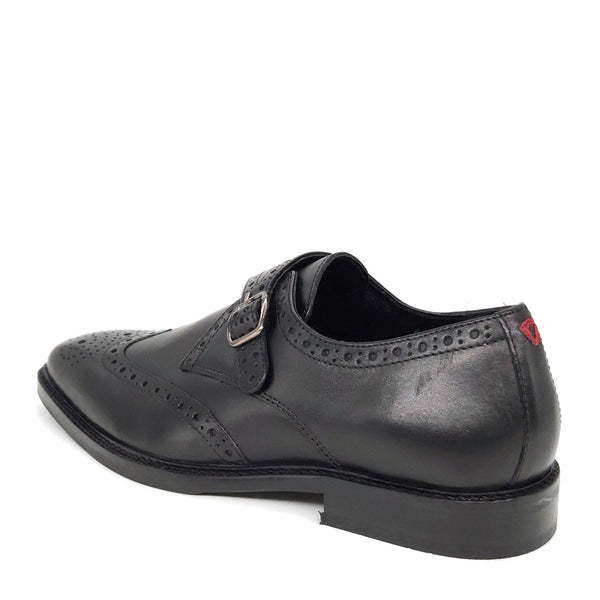 HX London Barnet Monk Strap Brogue Shoes