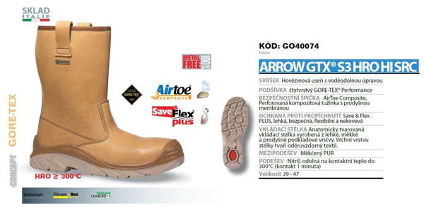 U-Power Arrow S3 Gore-Tex Rigger Air Toecap Safety Work Boots