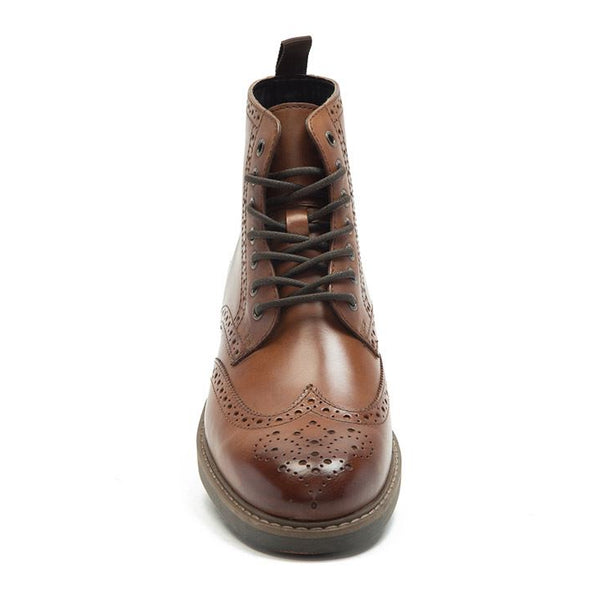 Thomas Crick Nesser Brogue Lace Up Leather Boots