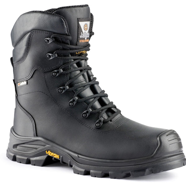Jallatte Jalsiberian S3 Black Leather Safety S3 Lace up Gore-Tex Vibram Mens Boots