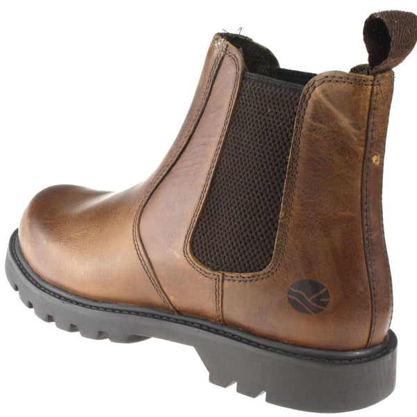 Oaktrak Rocksley Leather Pull On Chelsea Dealer Boots