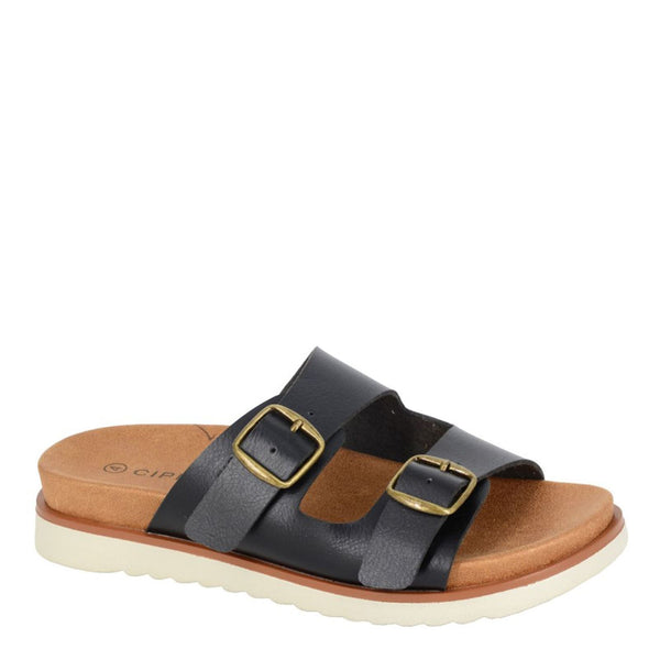 Cipriata Tiberia Twin Buckle Strap Mule Sandals