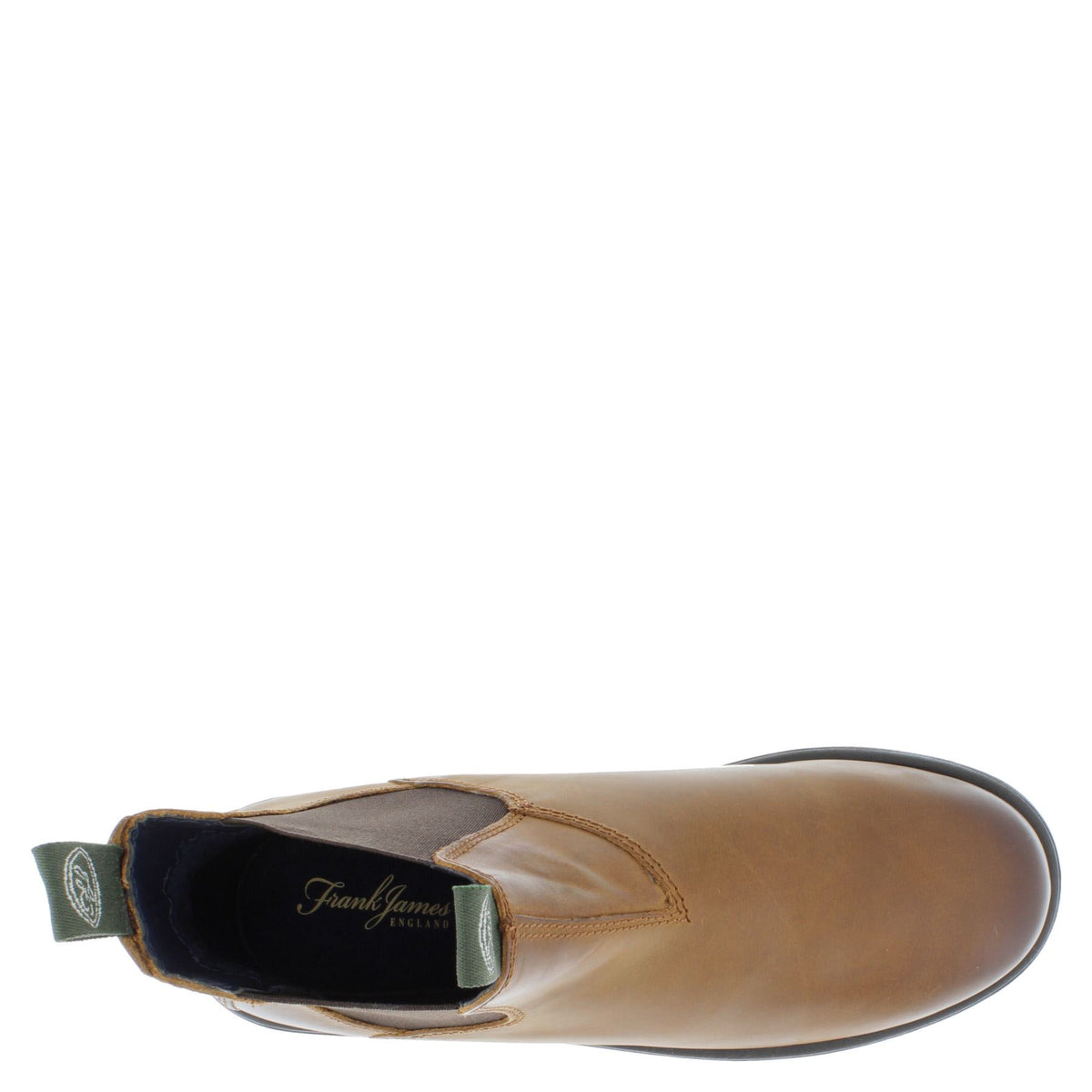 Frank James Braunton Greasy Brown Mens Chelsea Pull On Boots