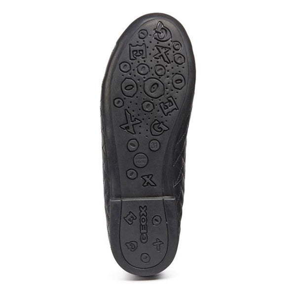 Geox Girls Black Elasticated Plie' Junior School Shoes