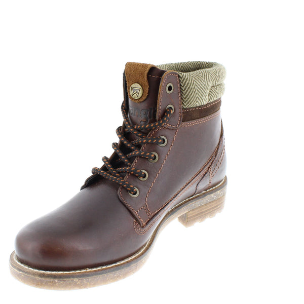 Wrangler Hill Tweed Lace Leather Combat Mens Boots