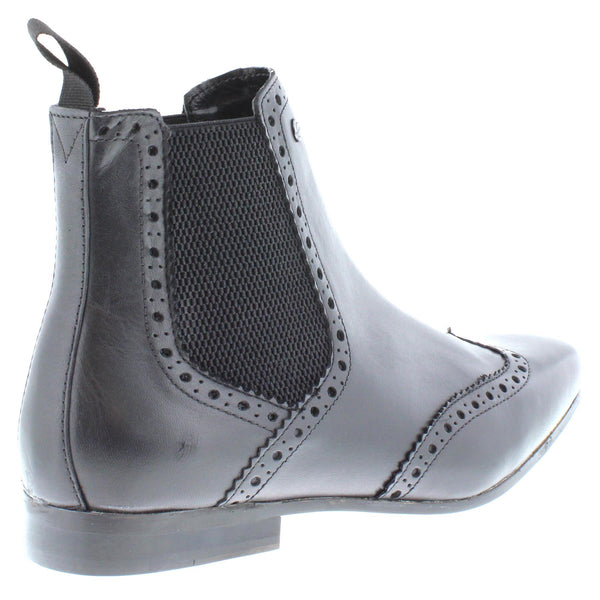 HX London Harlow Men's Leather Pointed Brogue Chelsea Boots