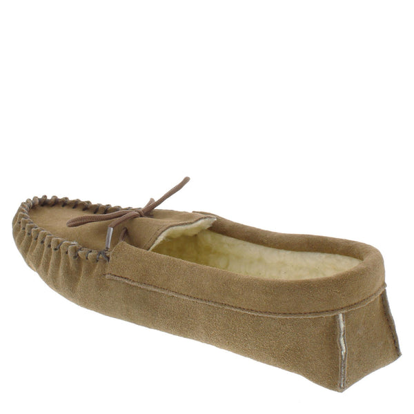 Coopers Suede Fleece Lined Soft Sole Mens Moccasin Slippers Made In England