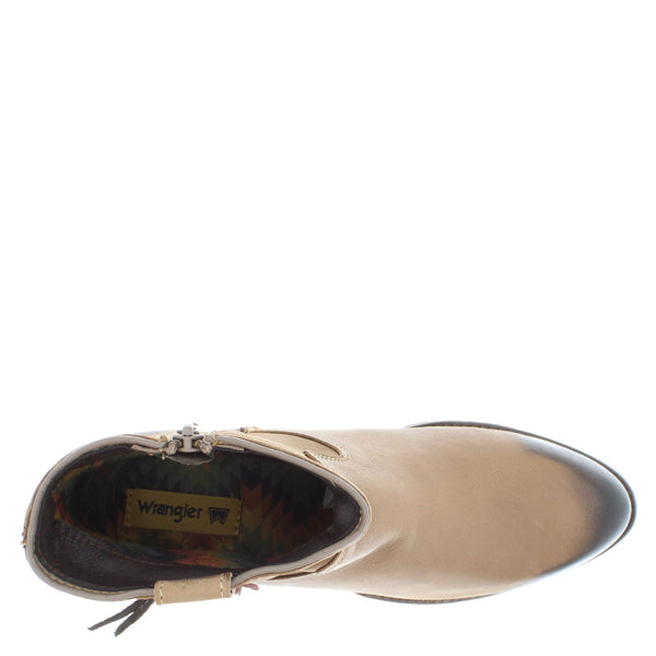 Wrangler Carson Ring Leather Ladies Chelsea Ankle Zip Boots