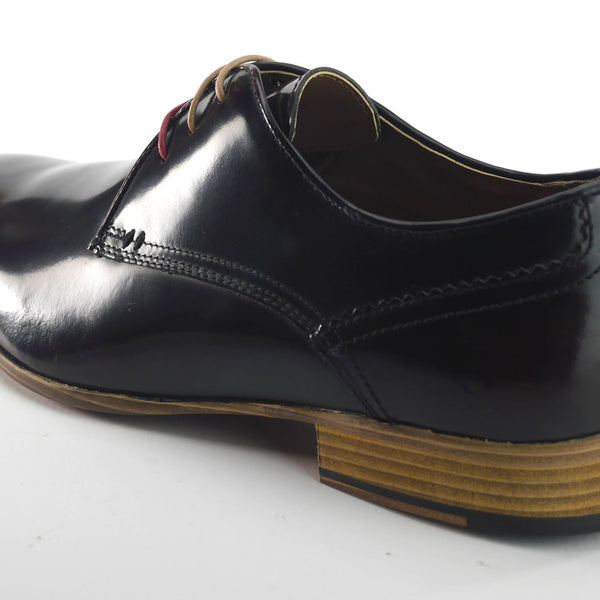 Frank James Shoreditch Mens Leather Hi Shine Lace Up Gibson Formal Shoes
