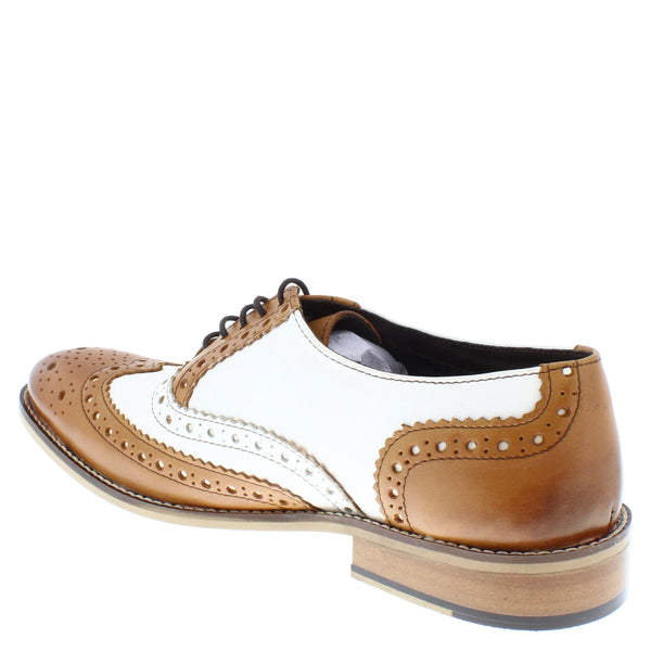 Frank James Redford Mens Leather Lace Up Wingtip Formal Gatsby Evening Brogue Shoes