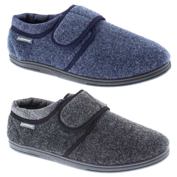 Dunlop Atticus Memory Foam Hook and Loop Men's Slippers