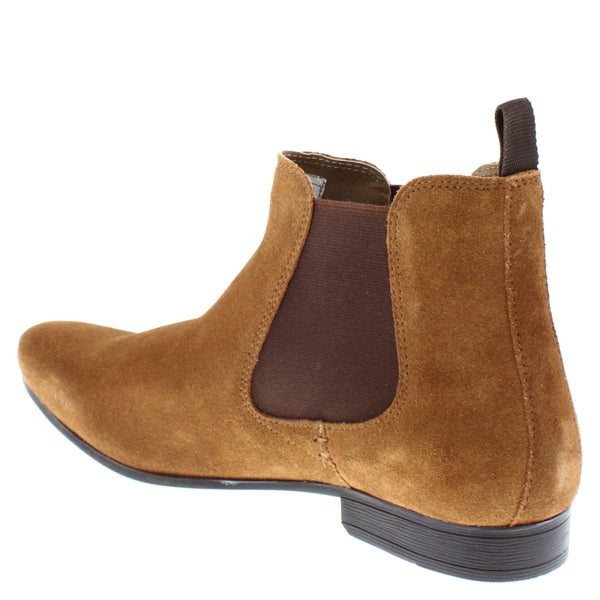 Thomas Crick Stanway Suede Pointed Leather Mens Ankle Chelsea Boots