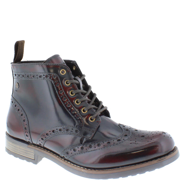 Kingston Brogue Lace Up Leather Boots