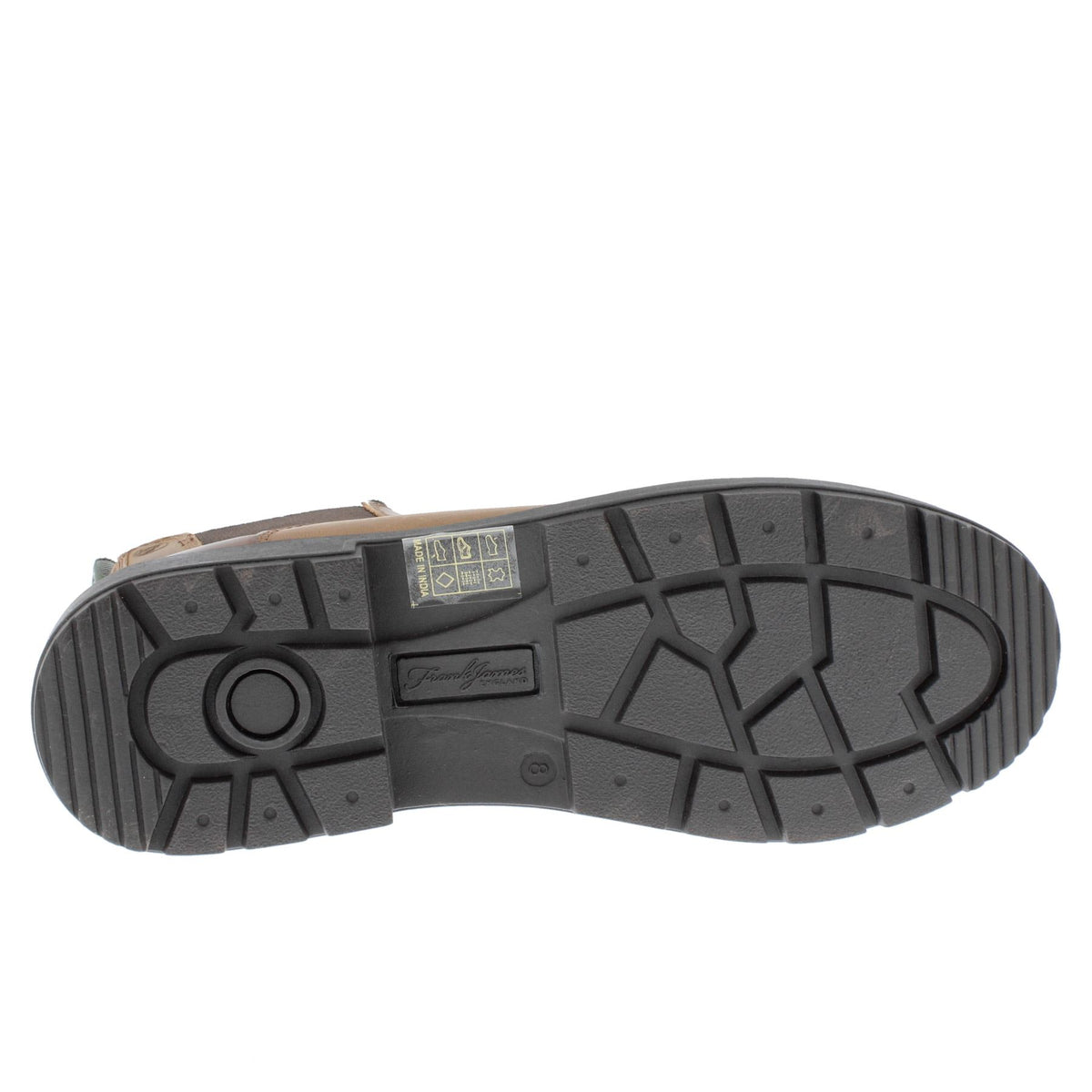 Frank James Braunton Greasy Brown Mens Chelsea Pull On Boots