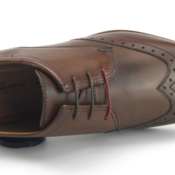 Frank James Clapham Mens Leather Brogue Lace Up Formal Shoes