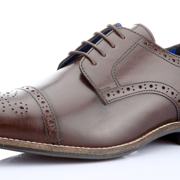 Thomas Crick Claydon Mens Leather Lace Up Brogue Formal Shoes
