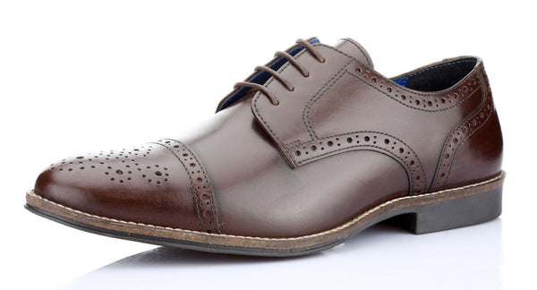 Thomas Crick Claydon Mens Leather Lace Up Brogue Formal Shoes