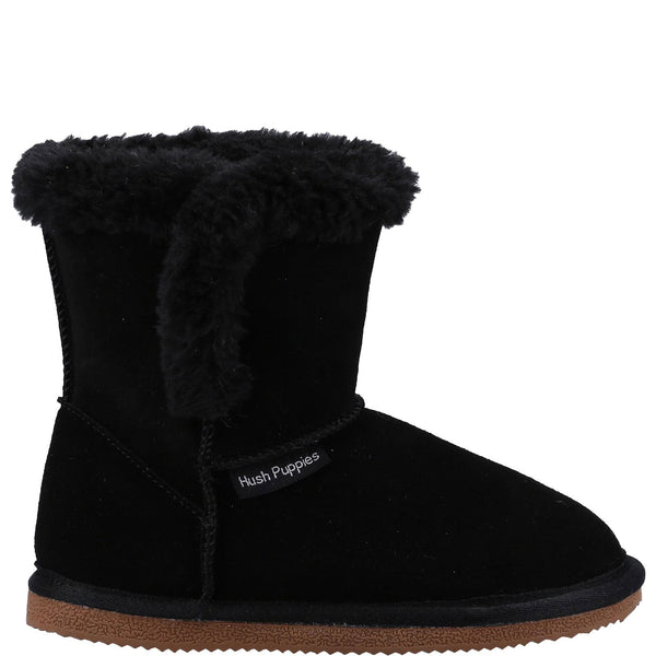 Hush Puppies Ashlynn Kids' Faux Fur Bootie Slippers