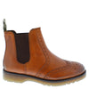 Frank James Warkton Leather Pull On Mens Brogue Chelsea Boots