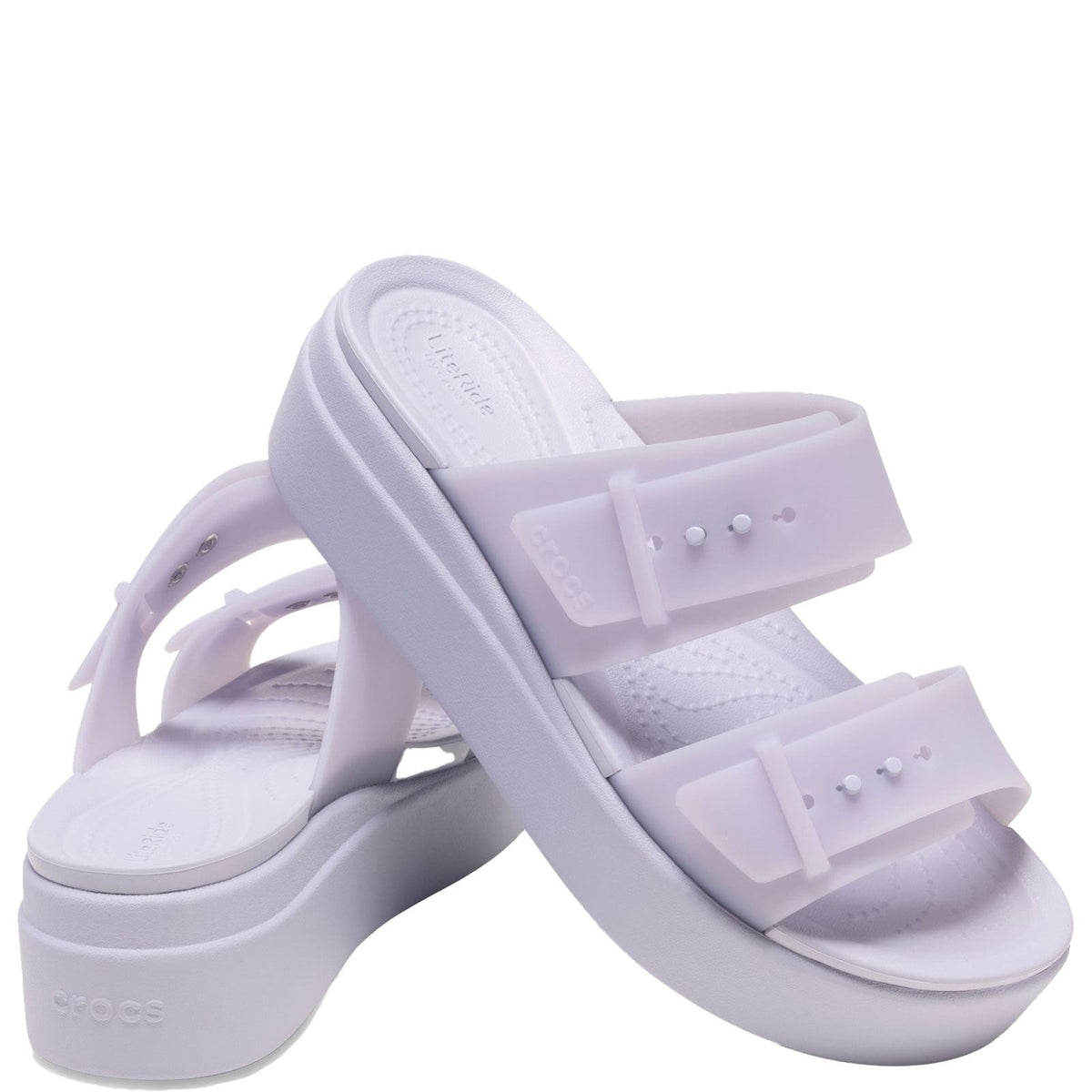Crocs Brooklyn Buckle Low Wedge Sandals