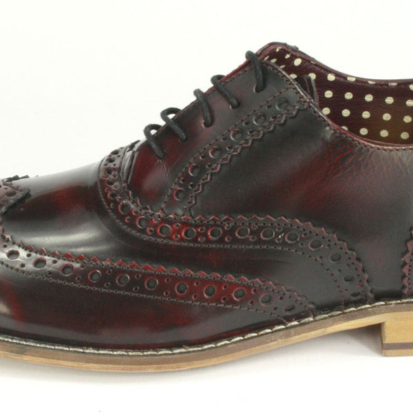 London Brogues Mens Leather Lace Up Wingtip Formal Gatsby Evening Brogue Shoes