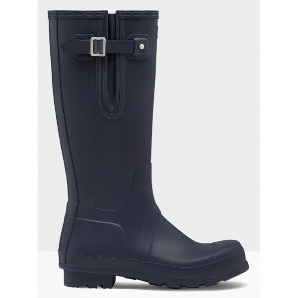 Mens Hunter Original Tall Side Adjustable Winter Snow Rain Wellington Boots Navy