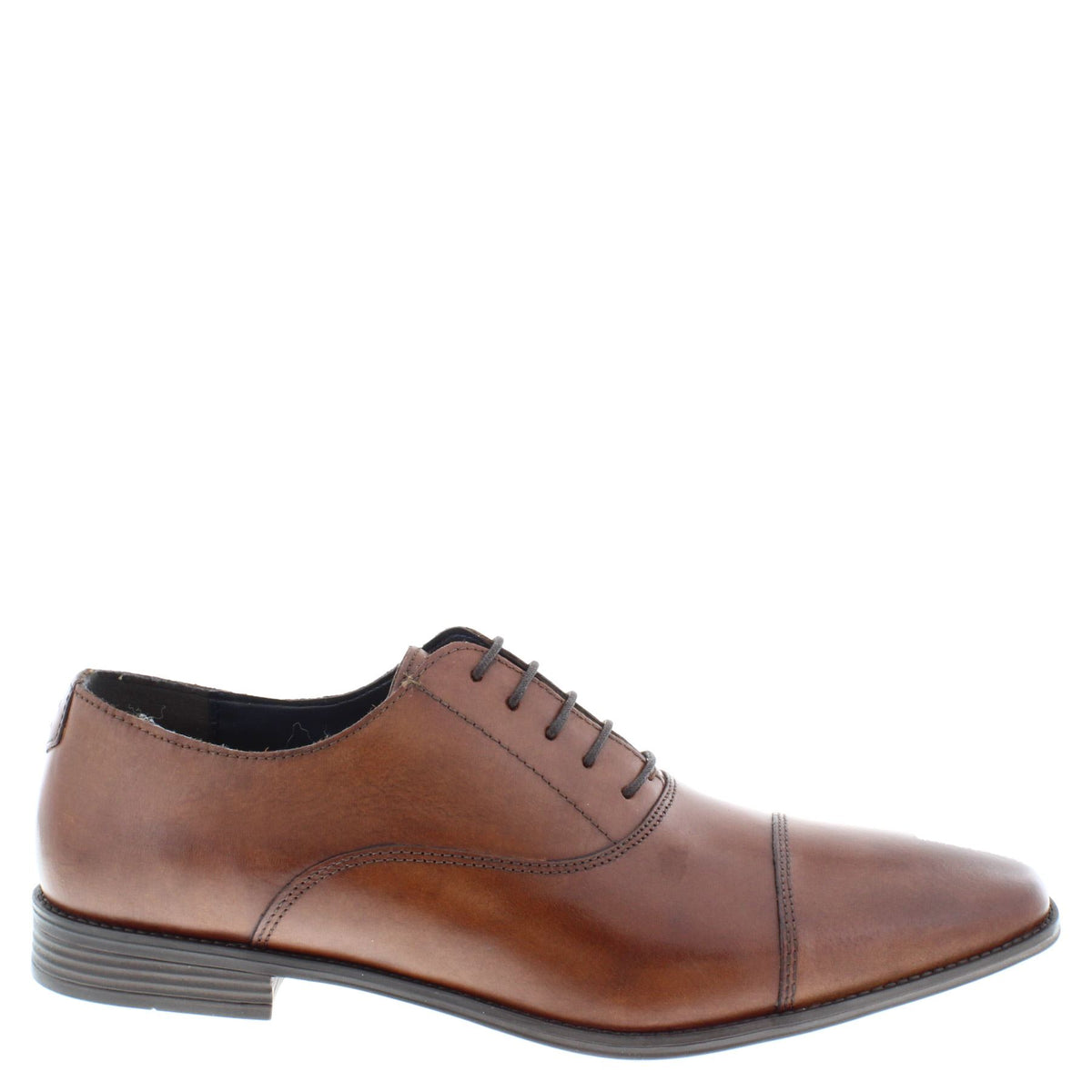 Thomas Crick Men's Leather Lace Up Oxford Cap Shoes