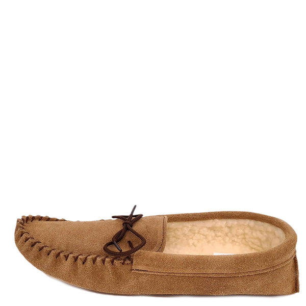 Coopers Suede Fleece Lined Soft Sole Mens Moccasin Slippers Made In England