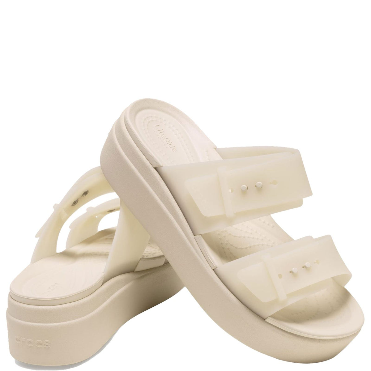 Crocs Brooklyn Buckle Low Wedge Sandals