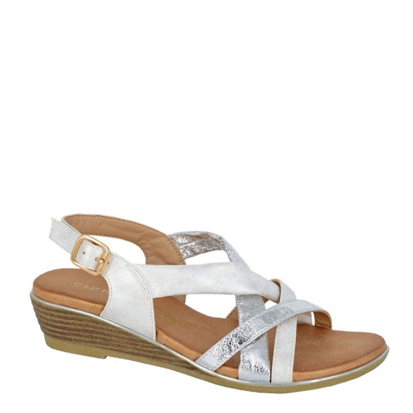 Cipriata Quarta Two Tone Sling Back Buckle Sandals