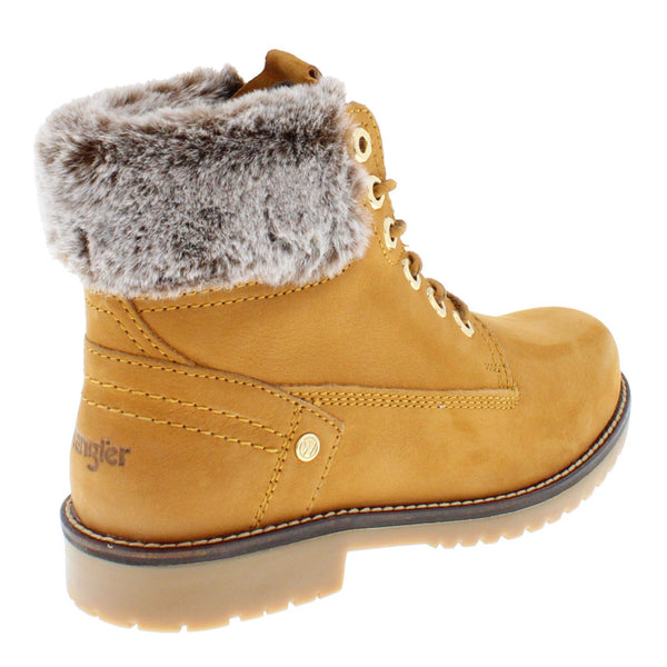 Wrangler Alaska Womens Warm Fleece Ankle Lace Boots