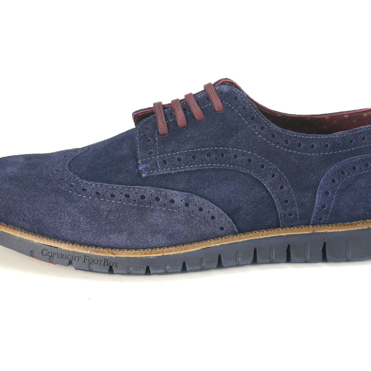 London Brogues Gatz Derby Suede Lightweight Flexible Mens Shoes