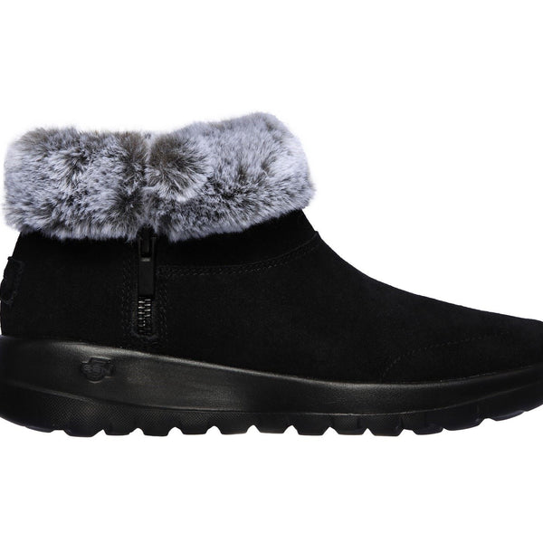 Skechers On The Go Joy Savvy Fur Trimmed Ankle Boots