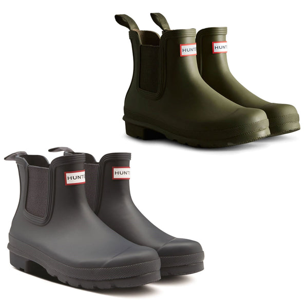 Womens Hunter Original Chelsea Wellington Boots Navy or Olive Green
