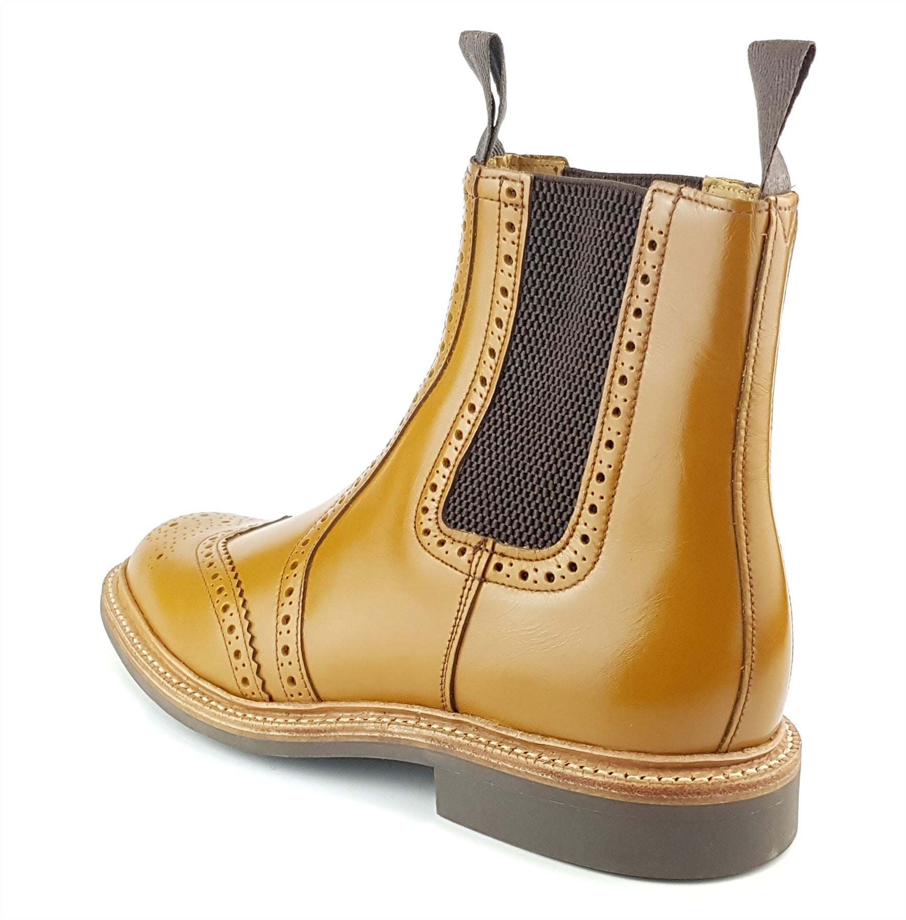 Horrel Charles Horrel England CH2008 Brogue Leather Welted Mens Chelsea Comma ...