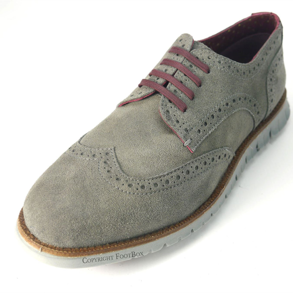 London Brogues Gatz Derby Suede Lightweight Flexible Mens Shoes