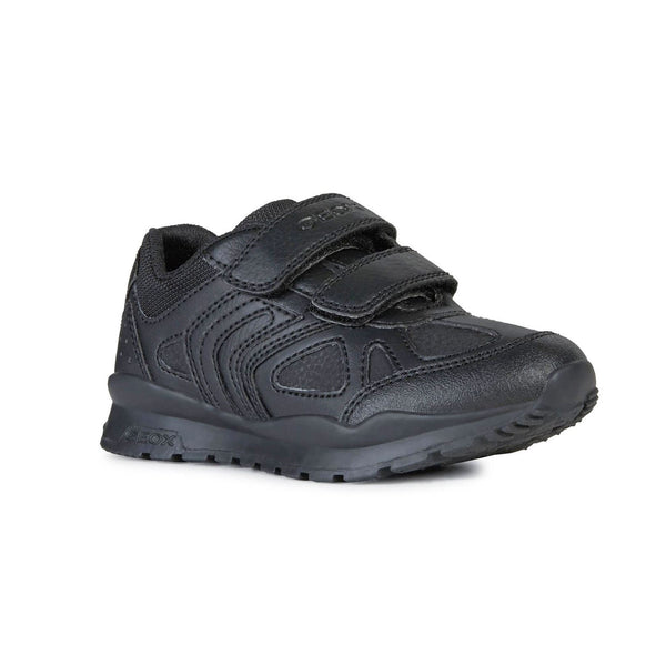 Geox Boys Black Touch Fastening Pavel School Shoes