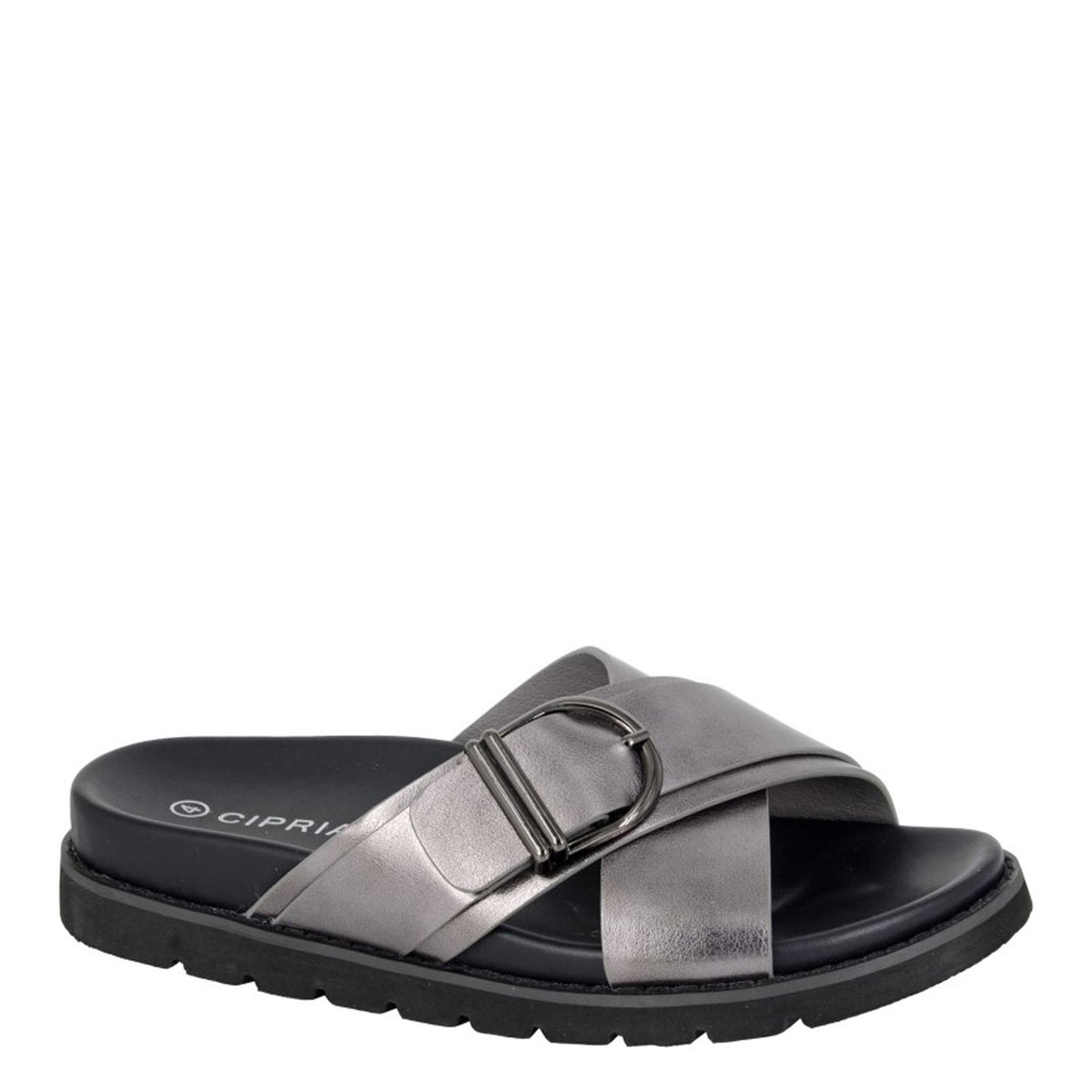Cipriata Dalia X Over Buckle Strap Mule Sandals
