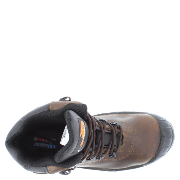 U-Power Greenland S3 Brown Leather Lace Up Metal Free Toecap Safety Boots