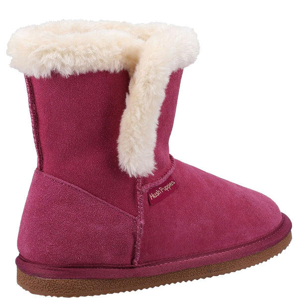 Hush Puppies Ashlynn Kids' Faux Fur Bootie Slippers