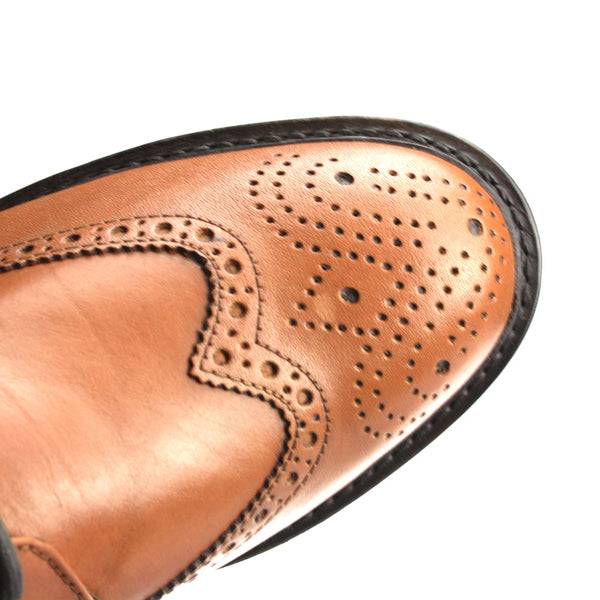 Frank James Benchgrade Moreton Leather Sole Welted Lace Up Brogue Dealer Boots
